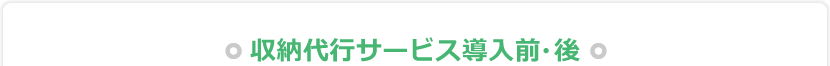 収納代行サービス導入前・後